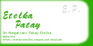 etelka patay business card